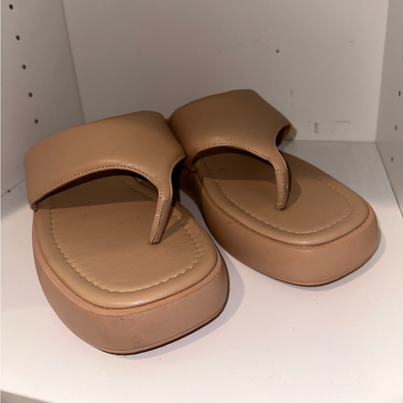 ASOS Tan Platform Thong Sandal - Picture 2 of 2